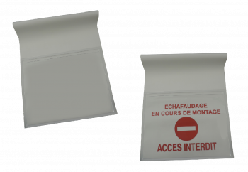 Information notice in the form of a folder for documentation 45cm - With a back flap